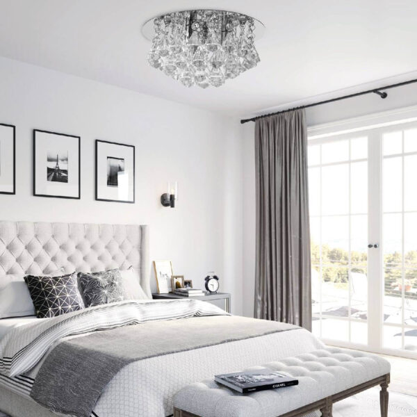 lampa sufitowa plafon glamour kryształowa chrom srebrna app1039-3c