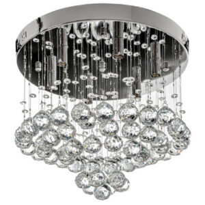 Lampa Plafon ROUND Glamour Kryształowa Chrom APP786-6C
