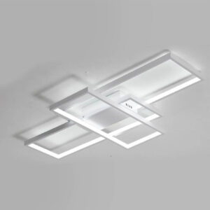 Lampa Plafon Sufitowy Świecące Prostokąty Płaski Ciepłe / Zimne Światło APP660 + Pilot