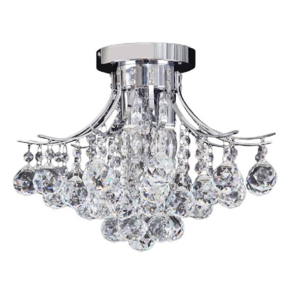 Lampa Sufitowa Plafon Glamour Kryształowa Chrom Duża APP784-3C