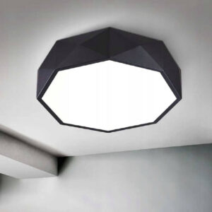 Lampa Sufitowa Plafon Czarny Geometryczny Diamond 30cm APP861-C
