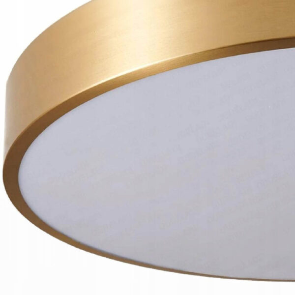 : Lampa Sufitowa Plafon Złoty Okrągły Klasyczny 50cm APP874-C