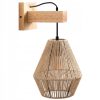 Lampa Ścienna Kinkiet BOHO Naturalny Drewno Sznurek Jutowy APP1149-1W