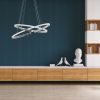 Lampa Wisząca Sufitowa RING Kryształ LED Chrom Ciepłe / Zimne Światło + Pilot APP771-3CP - obrazek 3