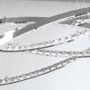 Lampa Wisząca Sufitowa RING Kryształ LED Chrom Ciepłe / Zimne Światło + Pilot APP772-3CP