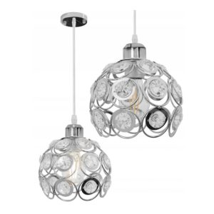 Lampa Wisząca Glamour DIAMENT Srebrna Chrom APP207-1C