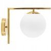 Lampa Kinkiet Ścienny Glamour KULA Mleczna Złota APP674-1W
