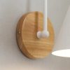 Lampa Ścienna Kinkiet Do Sypialni FOREST Skandynawski Biały / Drewno APP933-1W - obrazek 4