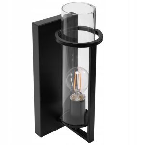 Lampa Ścienna Kinkiet Tuba Loft Szklana Czarna APP1234-1W