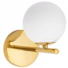 Lampa Kinkiet Ścienny Mały Glamour KULA Mleczna Złota APP684-1W - obrazek 3