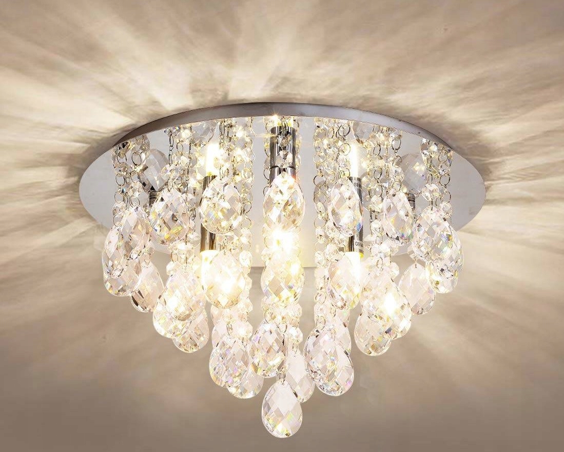 Lampa Sufitowa Plafon CRYSTAL Glamour Kryształy APP403-C - obrazek 3