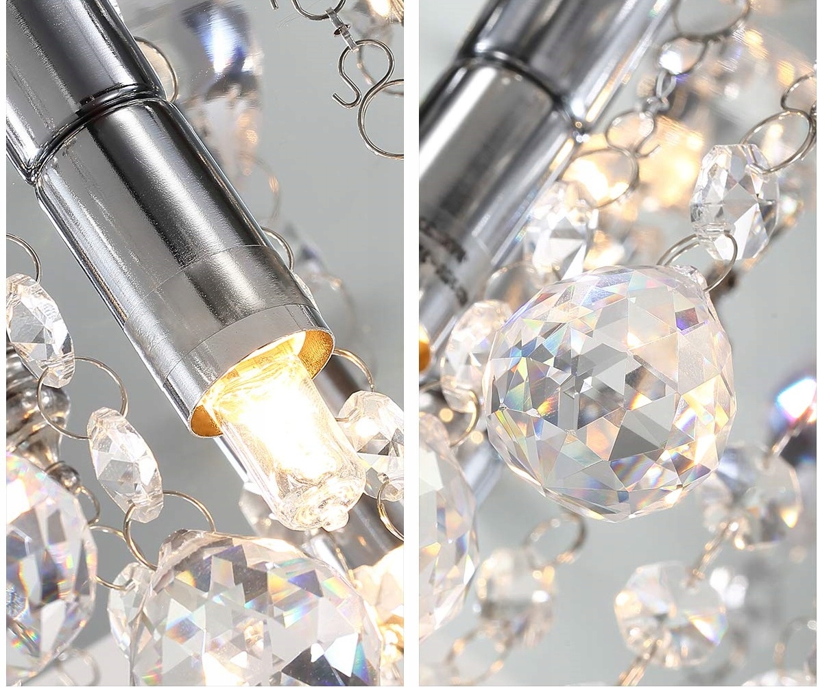 Lampa Sufitowa Plafon CRYSTAL Glamour Kryształy APP403-C - obrazek 2