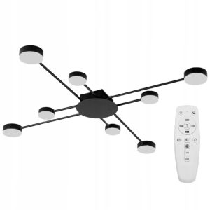 Lampa Sufitowa Plafon Nowoczesna SIM LED Asymetryczna Czarna APP523-8C