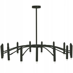 Lampa Sufitowa Wisząca Glamour 15 Żarówek Duża Czarna APP1196-15CP