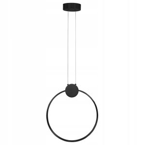 Lampa Sufitowa Wisząca LED RING Koło 50cm Black Czarny APP1398-CP