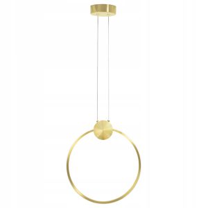 Lampa Sufitowa Wisząca LED RING Koło 30cm Gold Złota Połysk APP1393-CP