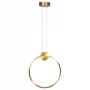 Lampa Sufitowa Wisząca LED RING Koło 30cm Gold Złoty Szczotkowany APP1394