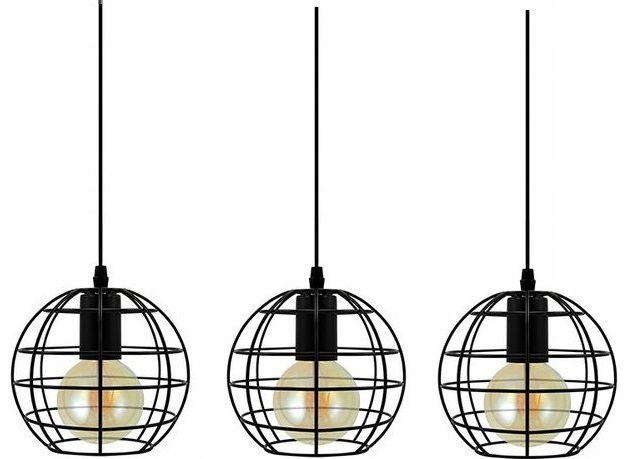 Lampa Wisząca Druciana ODESSA A LOFT Metalowa Czarna 180978A - obrazek 7