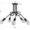 Lampa Wisząca PARADISE 5 Zakręcona Czarna 392252 - obrazek 6