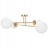 Lampa Sufitowa Wisząca Do Salonu Minimalistyczna Złota 4 Kule Białe APP1248-4CP - obrazek 3