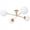Lampa Sufitowa Wisząca Do Salonu Minimalistyczna Złota 4 Kule Białe APP1248-4CP