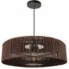 Lampa Wisząca BOHO Naturalna Pleciona Sznurek Jutowy Brązowa Czekoladowa APP1295-1CP