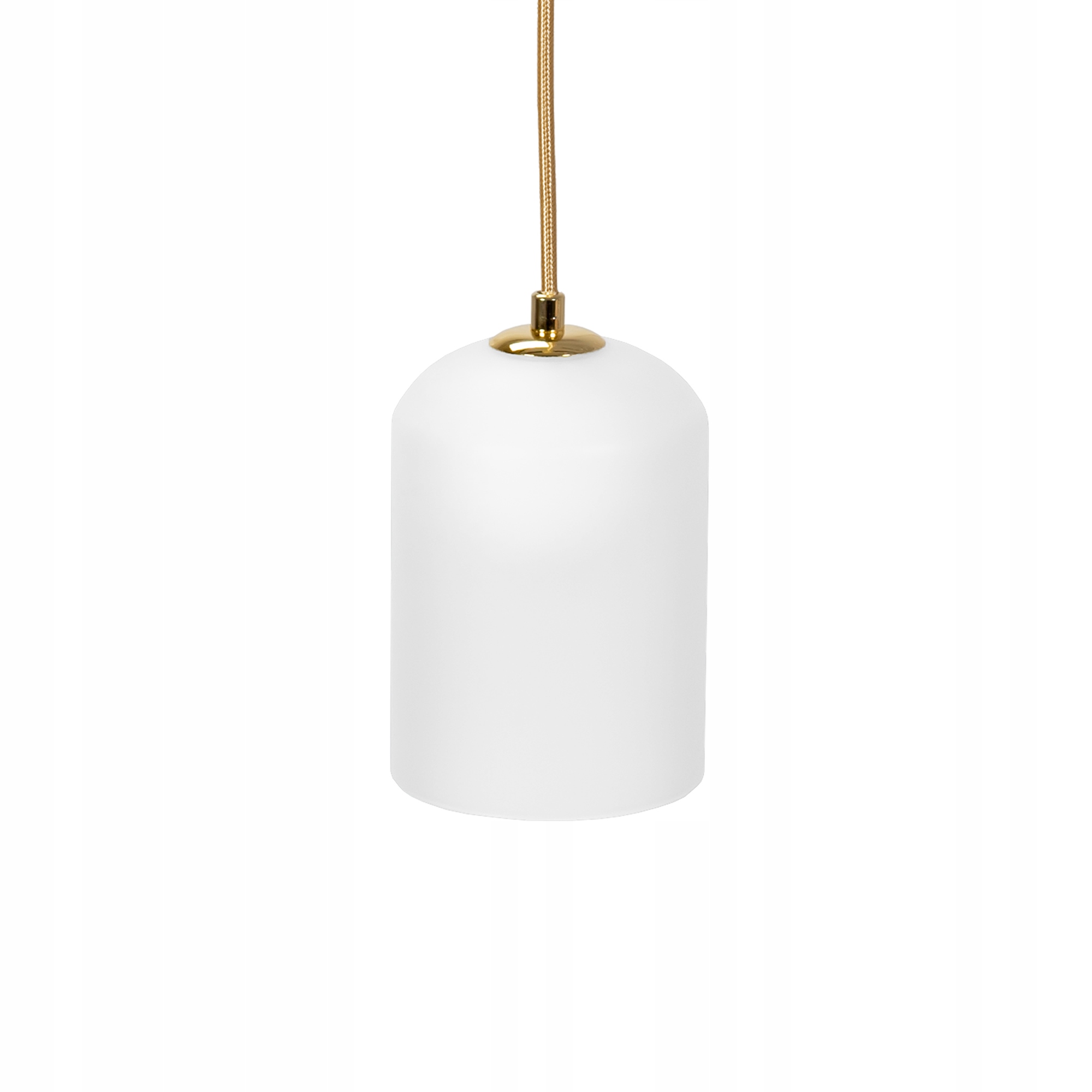 Lampa Wisząca Pojedyncza Szklana Biała Mleczna Złota APP1169-1CP - obrazek 3
