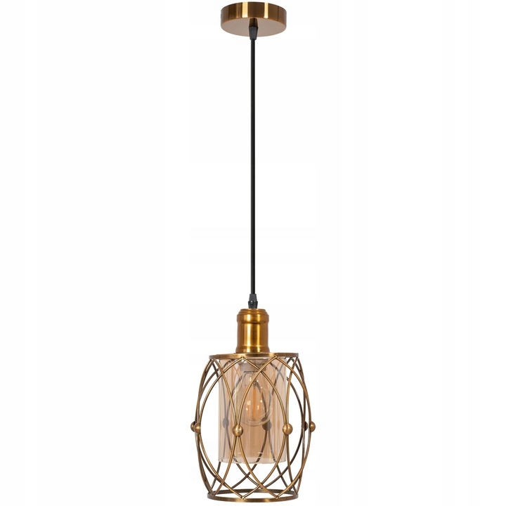 Lampa Wisząca Pojedyncza Stare Złoto Mosiądz APP1128-1CP - obrazek 3