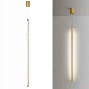 Lampa Wisząca Nowoczesna Pionowa Minimalistyczna Złota 100CM APP1414