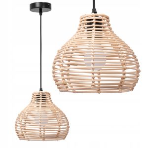 Lampa Wisząca NATURAL SMALL BOHO Pleciona Bambusowa APP984-1CP