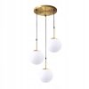 Lampa Sufitowa Wisząca 3 Kule Biała Złota APP656-3CPR