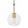 Lampa Wisząca Kula Szklana Transparentna Złota APP1177-1CP - obrazek 2