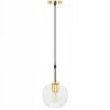 Lampa Wisząca Kula Szklana Transparentna Złota APP1177-1CP - obrazek 4