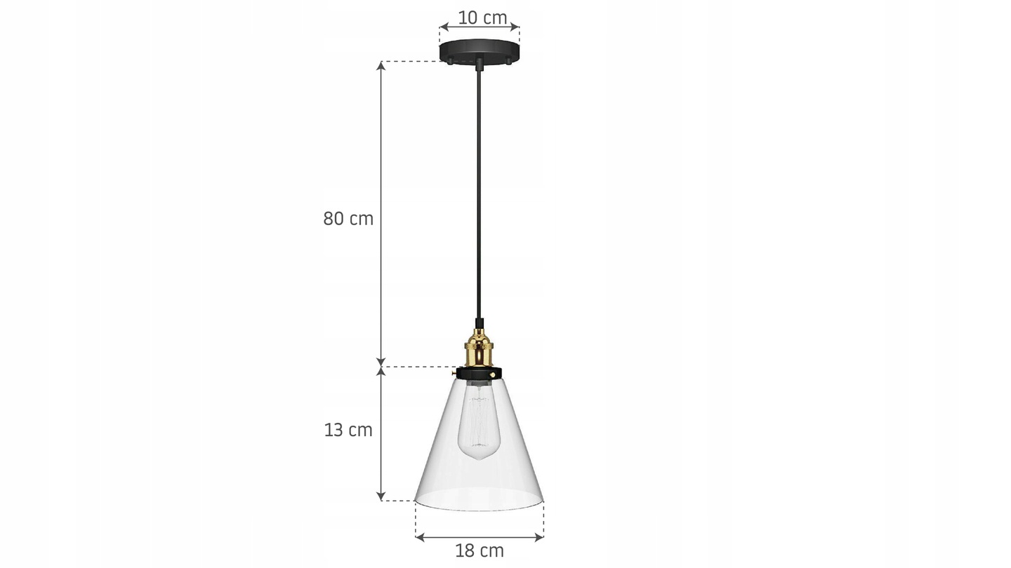Lampa Wisząca Szklana Vintage VERTO A Amber Brąz APP043-1CP - obrazek 7