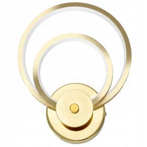 Lampa Ścienna Kinkiet LED Ring Koła Złoty APP1043-W