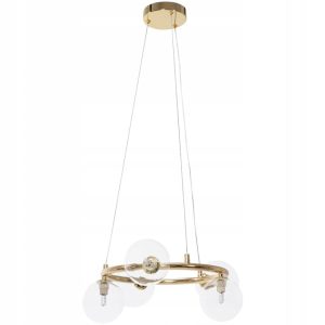 Lampa Sufitowa Wisząca Żyrandol Okrągła Ring Duża Złota Gold APP1158
