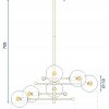 Lampa Wisząca Glamour BUBBLE Kule 6 Złota APP919-6CP - obrazek 10