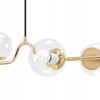lampa wisząca podłużna nad stół nad bar kule szklane bubble gold złoto APP1023-5CP lentis lentis.pl