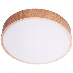 Lampa Sufitowa Plafon Jasne Drewno Okrągły Klasyczny 30cm APP1404-C