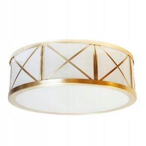 Lampa Wisząca Nowoczesna Złota Okrągła Plafon APP1241-C