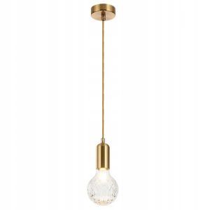 Lampa Wisząca Pojedyncza GOLDIE Glamour Złota APP649-1CP