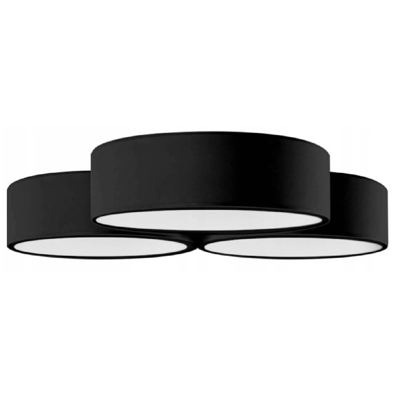 Lampa Sufitowa Plafon Okrągły TRIPLE Czarny 40cm APP878-C - obrazek 2