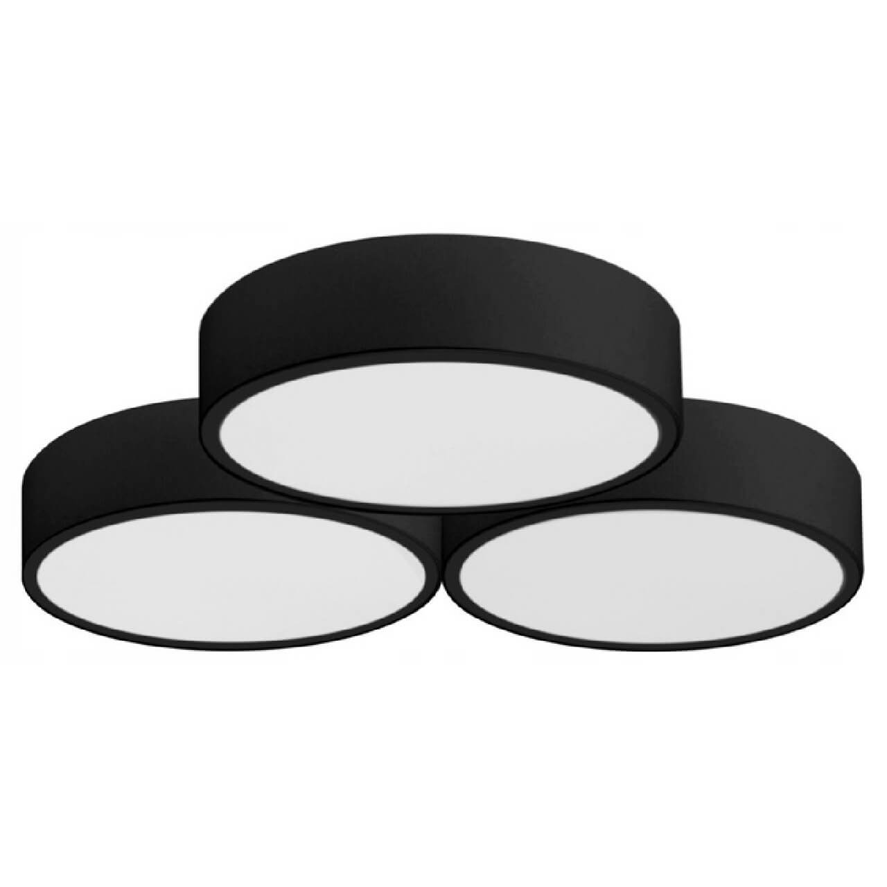 Lampa Sufitowa Plafon Okrągły TRIPLE Czarny 40cm APP878-C