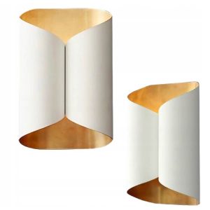 Lampa Kinkiet Ścienny Do Sypialni Światło Góra / Dół Biała Złota APP1056-1W