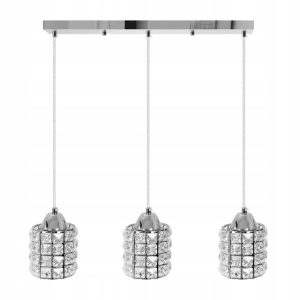 Lampa Wisząca Glamour Kryształowa Chrom 3 APP728-3CP