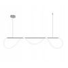 Lampa Sufitowa Wisząca Podłużna LONG LED Chrom Srebrna 120cm APP855-CP