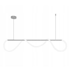 Lampa Sufitowa Wisząca Podłużna LONG LED Chrom Srebrna 120cm APP855-CP