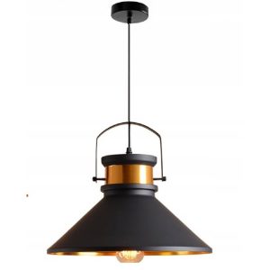 Lampa Wisząca Loft ASTI B Czarna Złota APP174-1CP