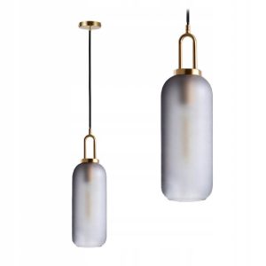 Lampa Wisząca Szklana Glamour TUBA Matowa Elementy Złote APP628-1CP
