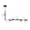 Lampa Wisząca Glamour BUBBLE Podłużna Kule 6 Czarna APP754-8CP